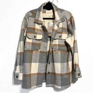Thread & Supply Oversized Plaid Shirt Jacket